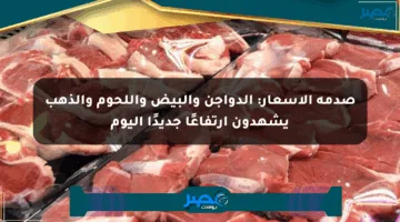 صدمة الأسعار: الدواجن والبيض واللحوم والذهب يشهدون ارتفاعًا جديدًا اليوم